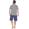 Ashford & Brooks Men's Woven Short Sleeve Jersey Top & Pajama Shorts Set - 4 of 4