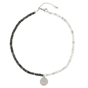 Slate by Rebl Beads & Pendant Necklace  Stainless Steel - 1 of 2