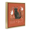 Stupell Industries Trick Or Treat Cat Black Floater Framed Canvas Wall Art - 3 of 4