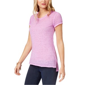 I.N.C International Concepts Womens High-low Basic T-Shirt, Pink, X-Large - 1 of 1