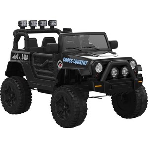 Kids Ride On Truck 12V with Parent Remote, 2-Seater Electric Car for Big Kids, 4-Wheel Suspension, LED Lights & Safety Belt - 1 of 4