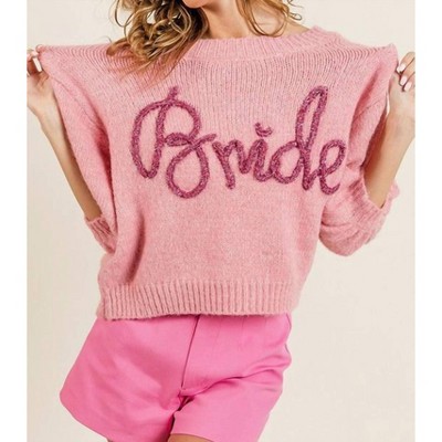 Women's Metallic Bride Sweater Top - BiBi