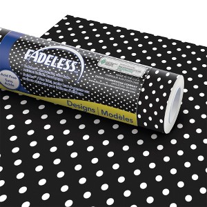 Fadeless Designs Paper Roll, Classic Dots Black and White, 48 Inches x 50 Feet - 1 of 4