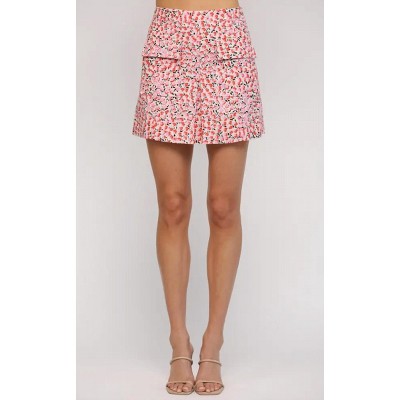 Women's Floral Print Mini Skirt - Fate