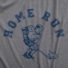 Mens Home Run T Shirt Funny Sarcastic Wrong Sport Joke Hockey Tee For Guys - Crazy Dog Men's T Shirt - 2 of 4