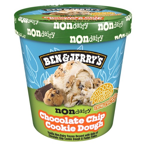 Ben & Jerry's Non-dairy Chocolate Chip Cookie Dough Frozen Dessert ...