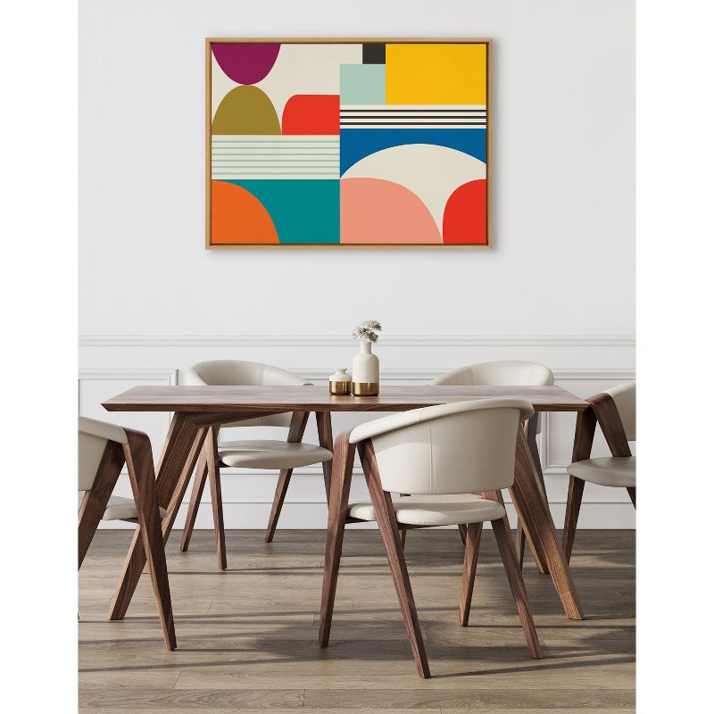 Kate &#38; Laurel All Things Decor 31.5&#34;x41.5&#34; Sylvie Mid Century Modern Pattern Wall Art by Rachel Lee of My Dream Wall Natural, 5 of 7