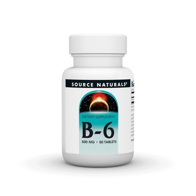 Vitamin B-6 500mg by Source Naturals, Inc.  -  50 Tablet