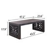 47.2" Rectangular Rustic Wooden Coffee Table with Ornate Carved Side Panels & Handcrafted Look for Living Room-Baofuwish - 4 of 4