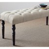 Okak Elegant Tufted Button Ottoman Bench with Wooden Turned Legs,Upholstered Shoe Bench Dining Bench for Living Room,Entryway - 3 of 4