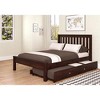 Donco Kids 500-FCP_503-CP Contempory Bed withTrundle Bed, Full/Twin, Dark Cappuccino - 2 of 4