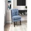 26"Blue Upholstery Button Tufted Accent Chair - 2 of 4
