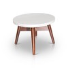 Serena Silverstone Oval Cocktail Table White - Steve Silver - 2 of 4