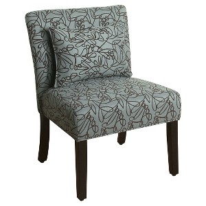 Parker Accent Chair with Pillow - Blue Graphite - HomePop, Grey