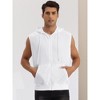 Lars Amadeus Men's Sleeveless Zipper Drawstring Hooded Sweatshirt Vest - 2 of 4