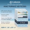 Cabana Air Filters 6 Pack Home HVAC Furnace Air Filters, Capture Unwanted Particles with Pleated Design, MERV 11, 20 x 30 x 1, White - 2 of 4