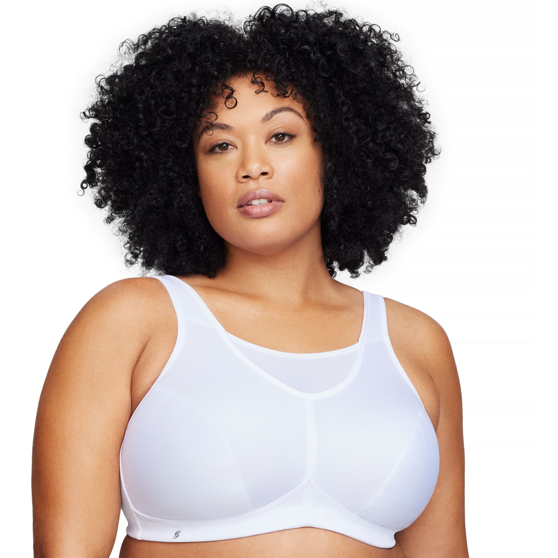Glamorise Womens No-Bounce Camisole Sports Wirefree Bra 1066 White 38DD