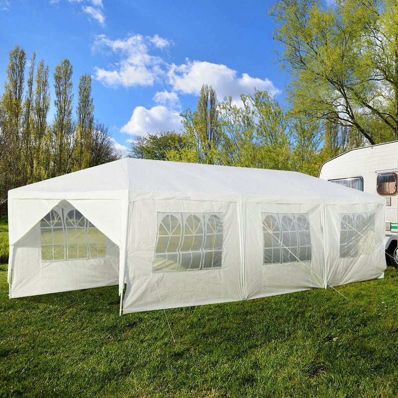 Costway 10'x30' Outdoor Party Wedding Tent Canopy Heavy duty Gazebo, 4 of 9