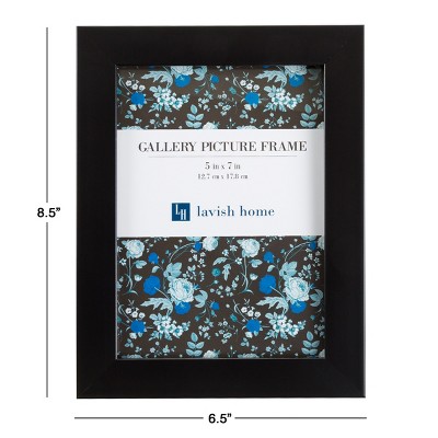 Classic Black 5x7 Picture Frame Set with Stand and Hooks