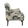Set of 2 Reggio  Traditional  Wooden Upholstered  Armchair with Floral Patterns and  Nailhead Trim | ARTFUL LIVING DESIGN - 3 of 4