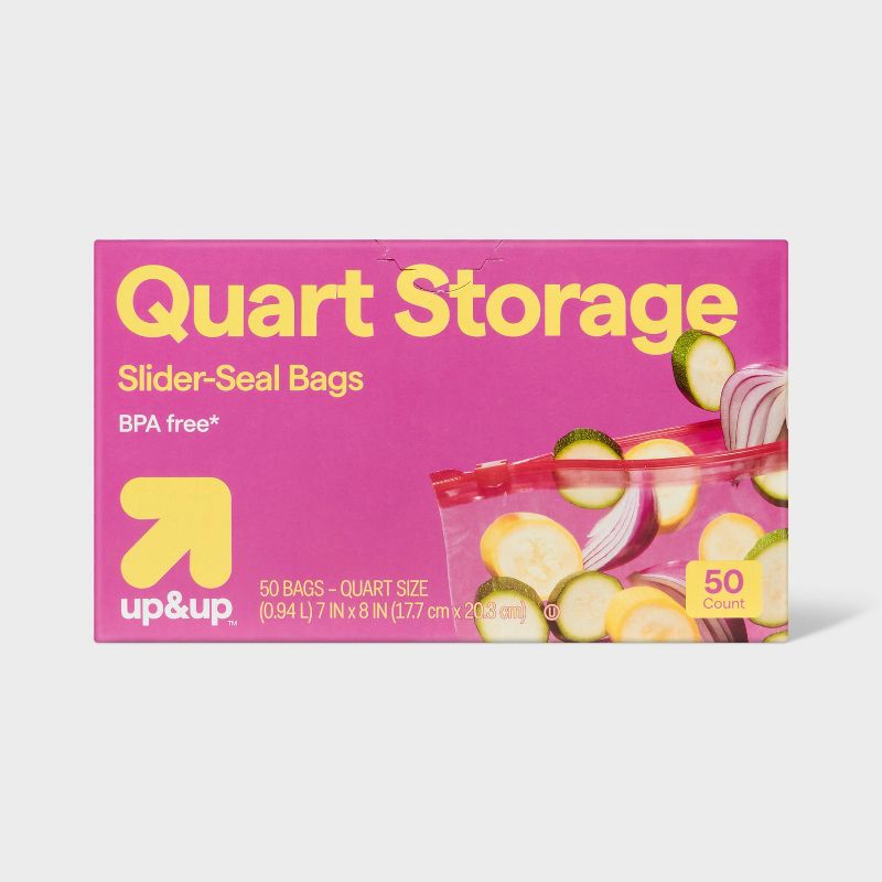 Quart Slider Storage Bags - up & up™, 1 of 6