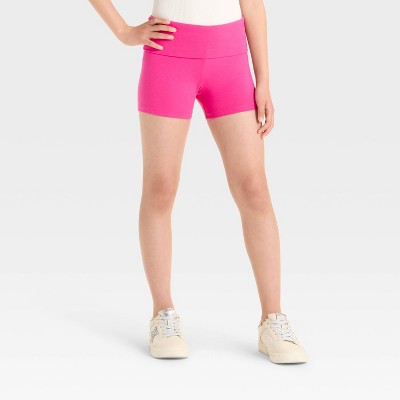 Girls' Foldover Bike Shorts - art class™