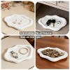 Mber Jewelry Tray Ceramic Jewelry Holder, White Jewelry Dish Tray, Ring Holder Dish, Trinket Dish Jewelry Trays Organizer Ring Tray Jewelry Plate Dish - 3 of 4