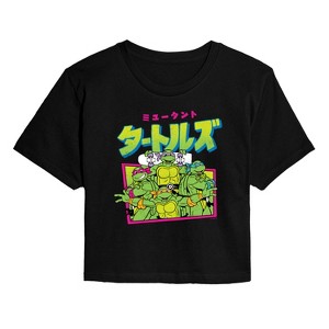 Women's - Teenage Muntant Ninja Turtles - Kanji Cropped Graphic T-Shirt - 1 of 4