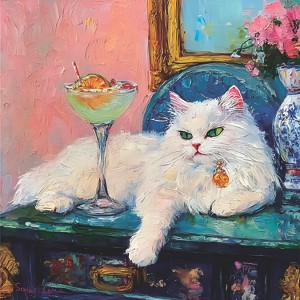 Sunsout A Glass of Catnip 500 pc Jigsaw Puzzle 27410 - 1 of 4