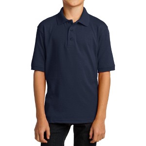 Mafoose Youth Casual Short Sleeve Core Blend Jersey Knit Collar Polo T-shirt - 1 of 4