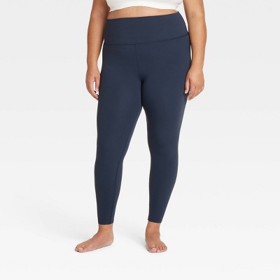 Women's Everyday Soft Ultra High-Rise 7/8 Leggings - All In Motion™ Navy Blue 3X: Moisture Wicking, Quick Drying, UPF 50+