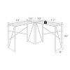 Modern Design L-Shaped Desk Corner Computer Desk PC laptop Computer Table Study Desk Home Office, Laptop Workstation for Small Space-The Pop Home - 2 of 4