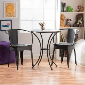 Maggift Patio Seating Sets Outdoor, Featuring Unique Design, Ideal for Chats, Perfect for Gardens, Living Spaces, Black, 20.75"*20.5"*30.25" - 1 of 4