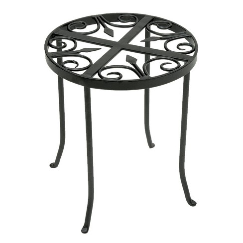 14 Tall Round Trivet Iron Plant Stand Graphite Powder Coat Finish - Achla  Designs : Target