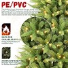Artificial 8ft Green Christmas Tree with 1612PVC/Hard Needle Mixed Branch Tips, 500L warm white led, memory wire+iron wire - 3 of 4