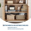 Fluted Storage Cabinet, Sideboard Buffet Cabinet with Storage & Adjustable Shelves - 4 of 4