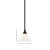 Toltec Lighting Any 1 - Light Pendant in  Black Copper with 7" Italian Ice Shade - 2 of 2
