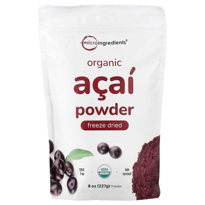 Micro Ingredients Organic Acai Powder, Freeze Dried , 8 oz (227 g)