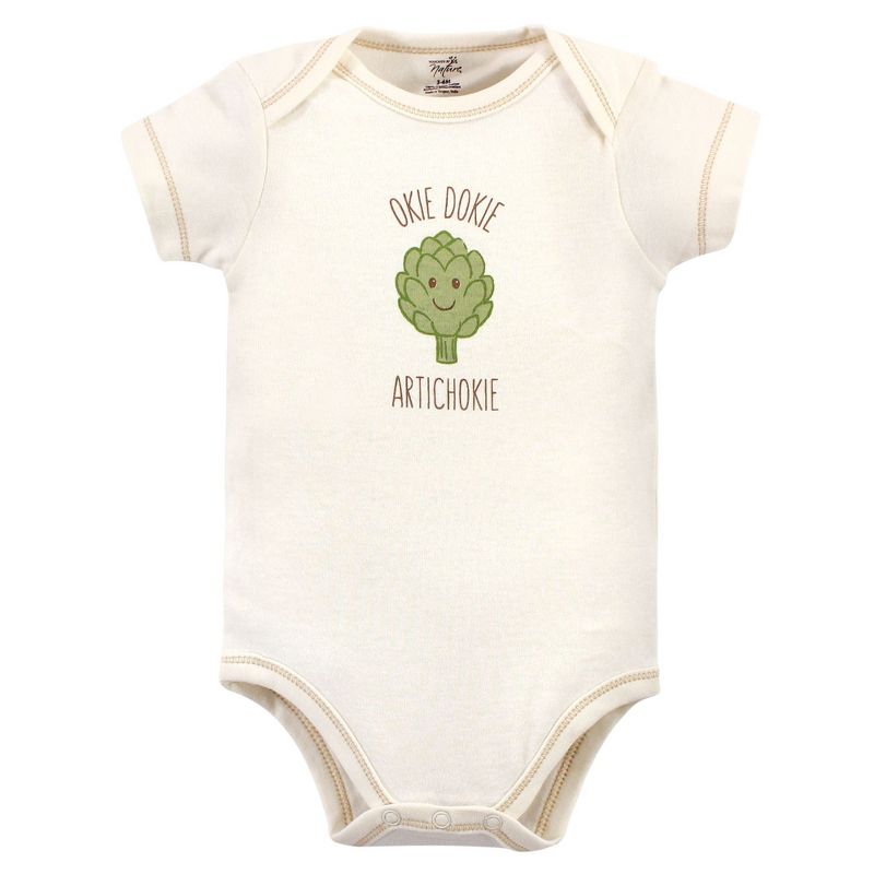 Touched by Nature Organic Cotton Bodysuits 5pk, Corn, 6 of 8