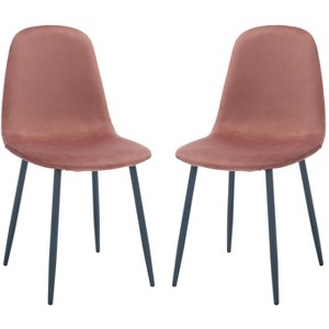 Blaire Dining Chair (Set of 2) - DCH2001 - Pink/Dark Grey - Safavieh - 1 of 4