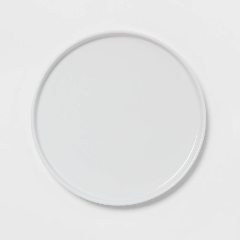 10.5&#34; Stoneware Stella Dinner Plate White - Threshold&#8482;, 1 of 5