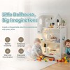 Angel Sar Wooden Dollhouse Bookshelf, 3-Tier Kids Bookcase with Playhouse Design, Role-Play Storage for Toys & Books, Dollhouse without Dolls - 4 of 4