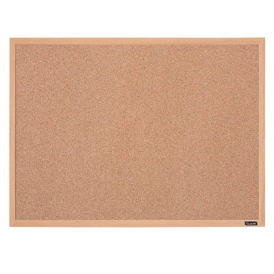 Quartet 17" x 23" Cork Bulletin Board Finish Frame - Oak