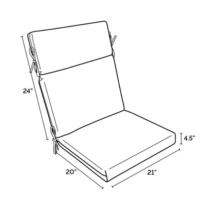 Salome Tropical Blue 21"x20" Outdoor Dining Chair Cushion