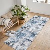 Machine Washable Area Rugs Lightweight Throw Soft Carpet Boho Botanical Floral Ultra-Thin Indoor Rug - 3 of 4