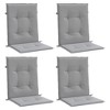 vidaXL Garden Lowback Chair Cushions 4 pcs Gray 39.4"x19.7"x1.2" Oxford Fabric - 3 of 4