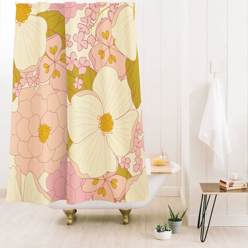 Eyestigmatic Design Pastel Vintage Floral Shower Curtain Cream - Deny Designs, 3 of 5