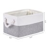 Unique Bargains Fabric Collapsible Sturdy Spacious Storage Bins 3 Pcs - 4 of 4