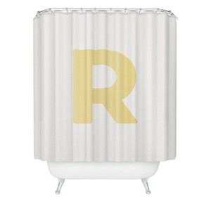 Deny Designs April Lane Art Block Monogram Shower Curtain - 1 of 3