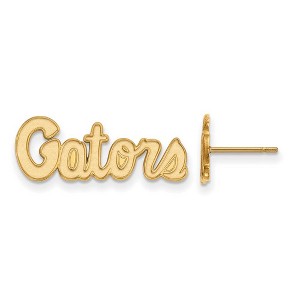 Black Bow Jewelry 14k Yellow Gold Plated Sterling Silver Florida Gators NCAA Post Earrings - 1 of 3